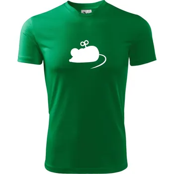 Myš na klíček - Dětské triko sportovní (dresovina) - 146 cm/10 let ( Středně zelená )