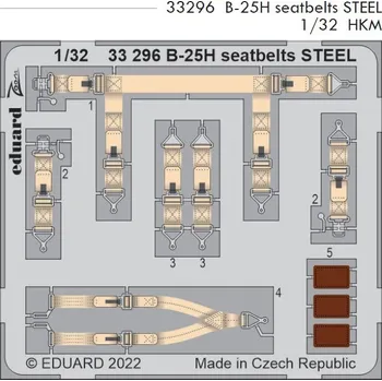 Plastikový model Eduard 1/32 B-25H seatbelts STEEL (HKM)