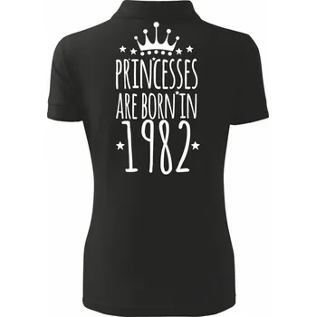 Princesses are born in 1982 - Polokošile dámská Pique Polo - XL ( Černá )