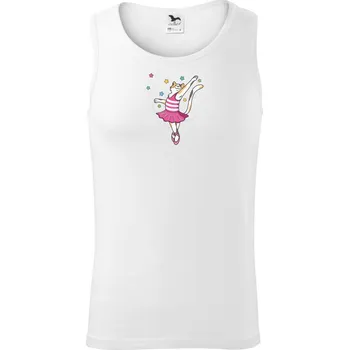 Kočka baletka - Tílko pánské Core - XL ( Bílá )