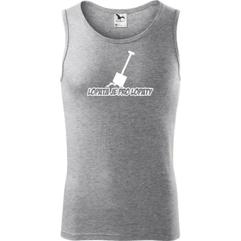 Lopata je pro lopaty - Tílko pánské Core - L ( Tmavě šedý melír )