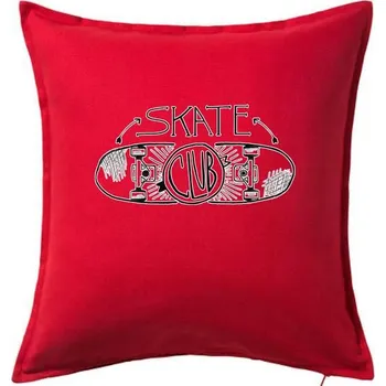 Polštář Skate club na šířku - Polštář 50x50 - 50x50 - Pouze potah ( Červená )