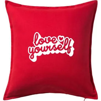 Polštář Love Yourself - Polštář 50x50 - 50x50 - Pouze potah ( Červená )