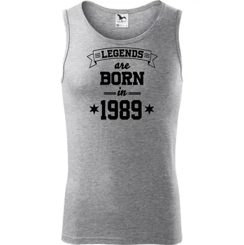 Legends are born in 1989 - Tílko pánské Core - XL ( Tmavě šedý melír )