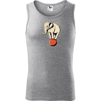 Slon na míči - Tílko pánské Core - L ( Tmavě šedý melír )