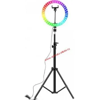 Studiové světlo Ring LED barevné světlo pro focení na natáčení videí mobilem
