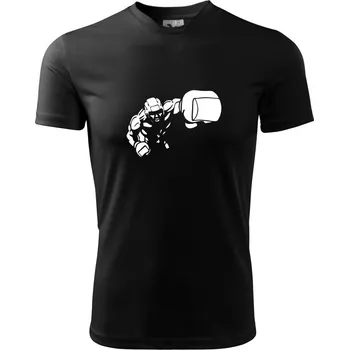 Boxer obrys - Dětské triko sportovní (dresovina) - 158 cm/12 let ( Černá )