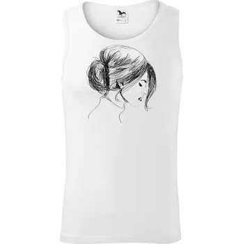 Ručně malovaná žena - Tílko pánské Core - S ( Bílá )