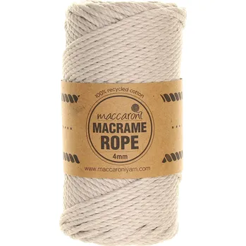 Příze Maccaroni Rope 4 mm krémově béžová 307_01
