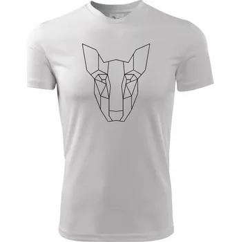 Chlapecké oblečení Americký Pit Bull Teriér - Geometrie - Dětské triko sportovní (dresovina) - 134 cm/8 let ( Bílá )