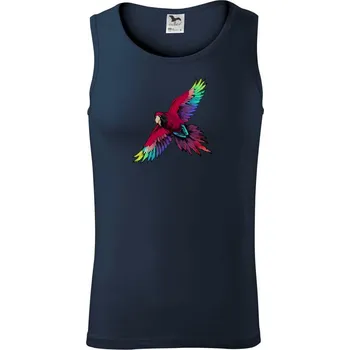 Pánské termoprádlo Papoušek kreslený letící - Tílko pánské Core - L ( Námořní modrá (velmi tmavá - téměř černá) )