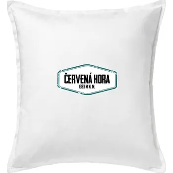 Polštář Hora Červená hora - Polštář 50x50 - 50x50 - Pouze potah ( Bílá )