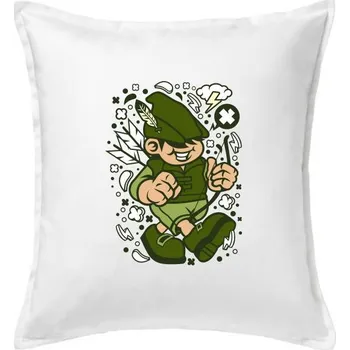 Polštář Myslivec komiks - Polštář 50x50 - 50x50 - Pouze potah ( Bílá )