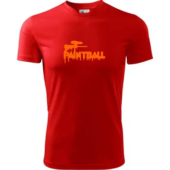 Chlapecké oblečení Paintball zbraň - Dětské triko sportovní (dresovina) - 134 cm/8 let ( Červená )