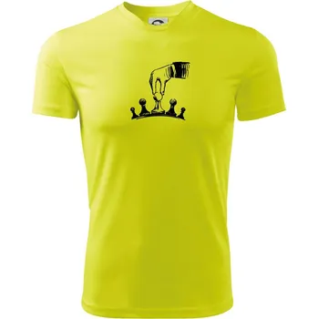 Chlapecké tričko Šachy - ruka - Dětské triko sportovní (dresovina) - 122 cm/6 let ( Neonově žlutá )