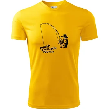 Rybář s nejdelším prutem - Dětské triko sportovní (dresovina) - 134 cm/8 let ( Žlutá )