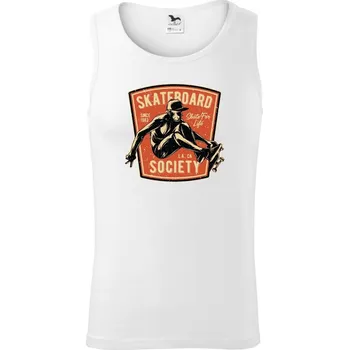 Skateboard Society - Tílko pánské Core - 2XL ( Bílá )