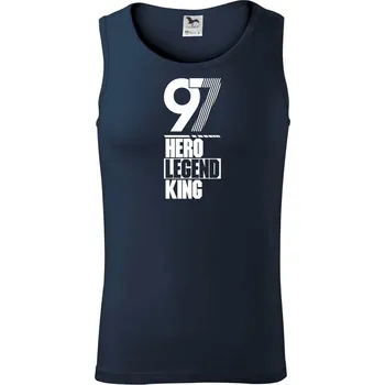 Hero, Legend, King x Queen 1997 - Tílko pánské Core - XL ( Námořní modrá (velmi tmavá - téměř černá) )