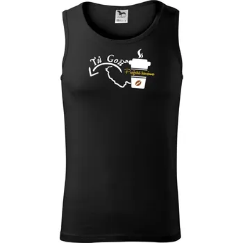 Pražská kavárna tů gou - Tílko pánské Core - XL ( Černá )