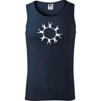 Hromadný seskok padákem - Tílko pánské Core - L ( Námořní modrá (velmi tmavá - téměř černá) )