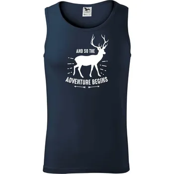 Jelen adventure begins - Tílko pánské Core - M ( Námořní modrá (velmi tmavá - téměř černá) )