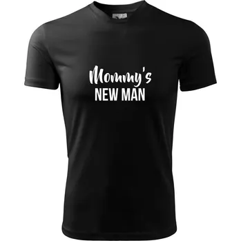 Chlapecké tričko Mommy's new man - Dětské triko sportovní (dresovina) - 146 cm/10 let ( Černá )