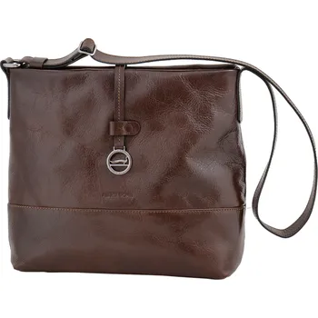Marta Ponti kožená kabelka přes rameno tmavě hnědá 8106108 RUF