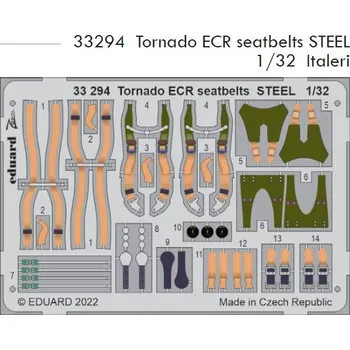 Plastikový model Eduard 1/32 Tornado ECR seatbelts STEEL (ITALERI)