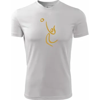 Volejbal zlatá - Dětské triko sportovní (dresovina) - 146 cm/10 let ( Bílá )