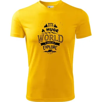 Its a huge world - Dětské triko sportovní (dresovina) - 146 cm/10 let ( Žlutá )