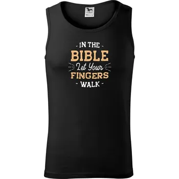 Pánské termoprádlo In the Bible let your fingers walk - Tílko pánské Core - S ( Černá )