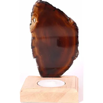 Svícen Magieprirody.cz Achátový svícen plát 11 cm - Top kvalita #235