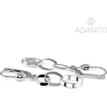 Zlaté visací náušnice z bílého zlata