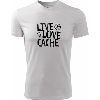 Chlapecké oblečení Live love cache - Dětské triko sportovní (dresovina) - 158 cm/12 let ( Bílá )