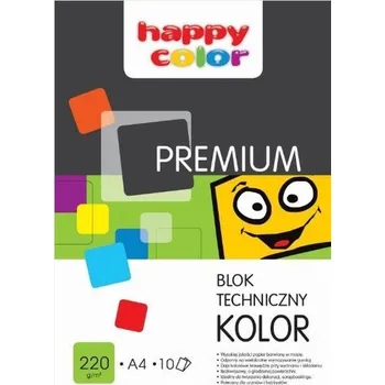 Set školních potřeb Blok techniczny kolor A4/10K Premium HAPPY COLOR
