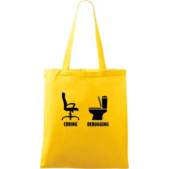 Coding debugging - Taška bavlněná - 42 x 38 cm ( Žlutá )
