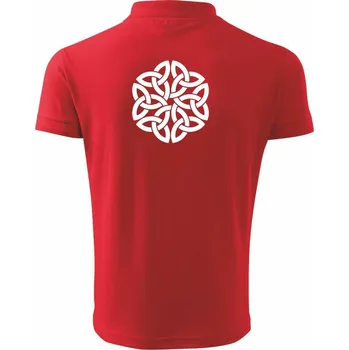 Pánská košile Keltský ornament - Polokošile pánská Pique Polo 203 - XL ( Červená )