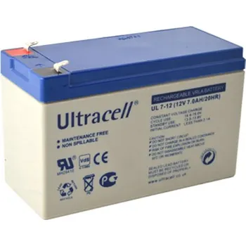 Záložní baterie Ultracell UL7-12F2 (12V - 7Ah), VRLA-AGM záložní baterie
