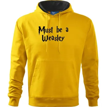 Pánská mikina Must be a Weasley - Mikina pánská Cape s kapucí - XL ( Žlutá )