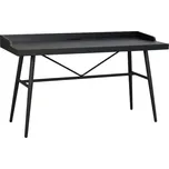 Černý jasanový pracovní stůl ROWICO SPRINGDALE 140 x 55 cm