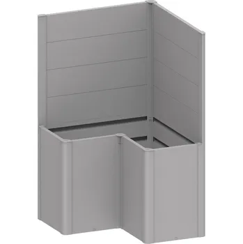 Stojan na květiny Biohort Zástěna na ochranu soukromí L100 - stříbrná metalíza (1ks - příslušenství Biohort Belvedere)