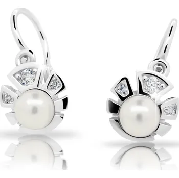 Náušnice Cutie Jewellery Dětské stříbrné náušnice C2410 Barva: Zlatá