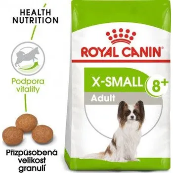 Krmivo pro psa Royal Canin X-Small Adult 8+ granule pro stárnoucí trpasličí psy 1,5kg