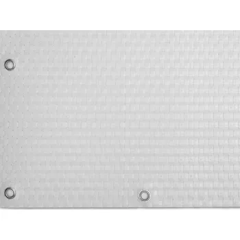 balkonová zástěna Umělý ratan - metráž, bílý RD07, výška 1,5m s oky (Stínící rohož z technoratanu)