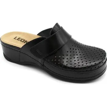 Dámská zdravotní obuv Leon 2022 Dámská zdravotní kožená obuv uzavřená - Černá Velikost: 36