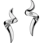 Hot Diamonds Náušnice Hot Diamonds Go with Flow Spiral DE221 + 2 měsíce na vrácení zboží