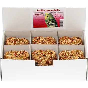 Krmivo pro ptáka Apetit - Srdce pro andulky 18ks