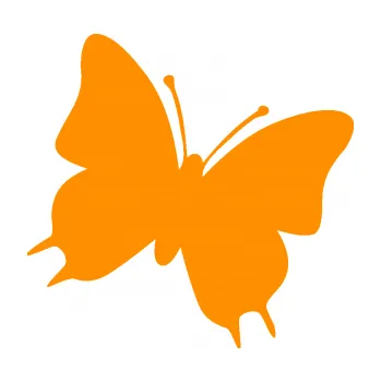 Samolepící dekorace Motýl 007 pravá (06 - oranžová) SAMOLEPKA NA AUTO, NÁLEPKA, FÓLIE, POLEP, TUNING, VLASTNÍ TEXT, TISK, AUTOSAMOLEPKY.cz, POLEPY, OBRÁZEK, LOGO, 3D STICKERS