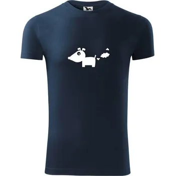 Pánské tričko Prdící pes - Viper FIT - Pánské zůžené tričko - S ( Námořní modrá (velmi tmavá - téměř černá) )