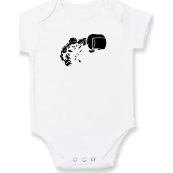 Kojenecké oblečení Boxer obrys - Body kojenecké s krátkým rukávem - Krátký r. do 3 měs ( Bílá )